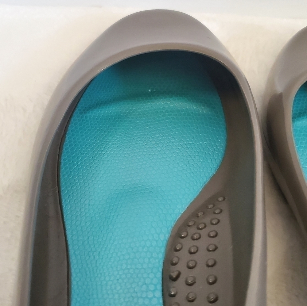 OKA B Taylor Gray Brown Jelly Rubber Ballet Slip On Flats Size US 8 EU 38 - Picture 10 of 15